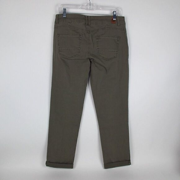 Nordstrom Jolt NWT Olive Green Patch Leg Pants Size 9 - Picture 2 of 8
